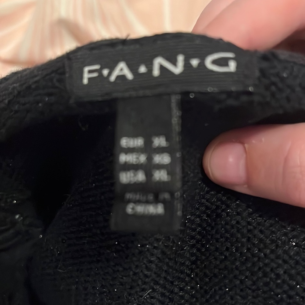 Fang black and gold sweater size 1X button down